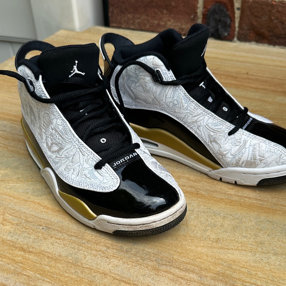 Jordan Kids Sneakers Black White Gold
